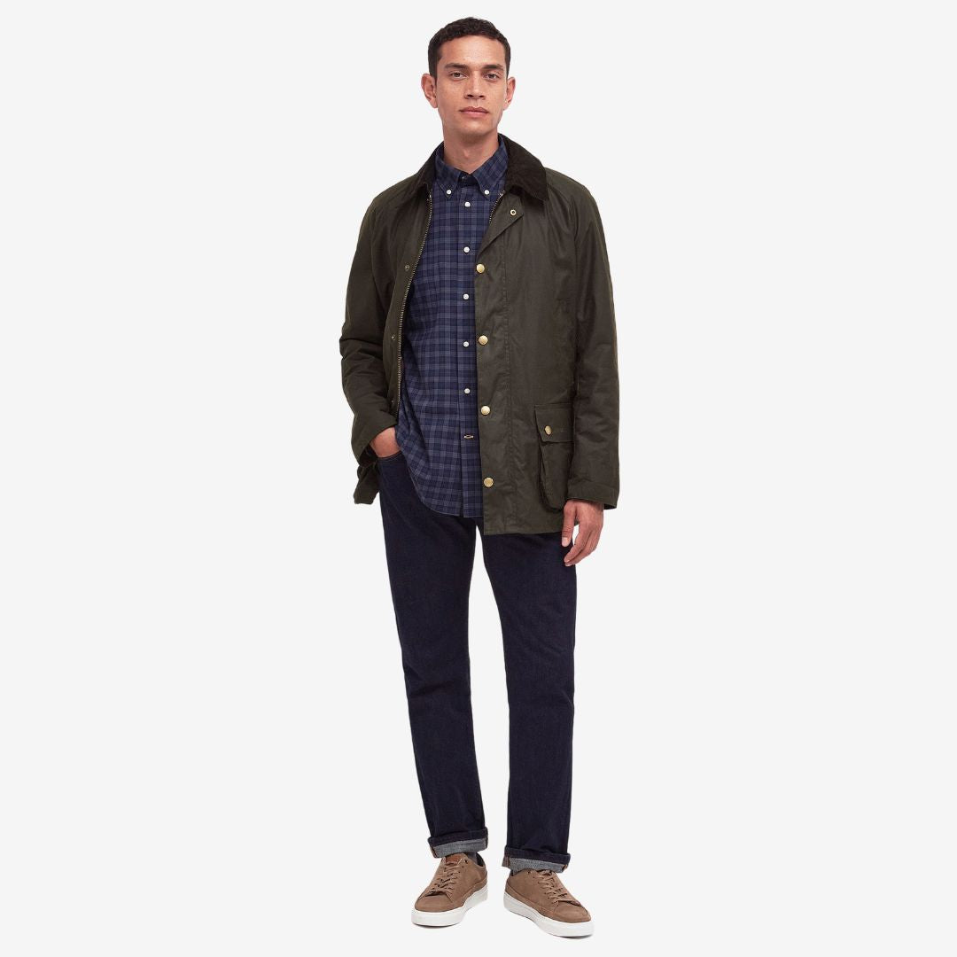 Barbour Men's Ashby Waxed Jacket in Olive