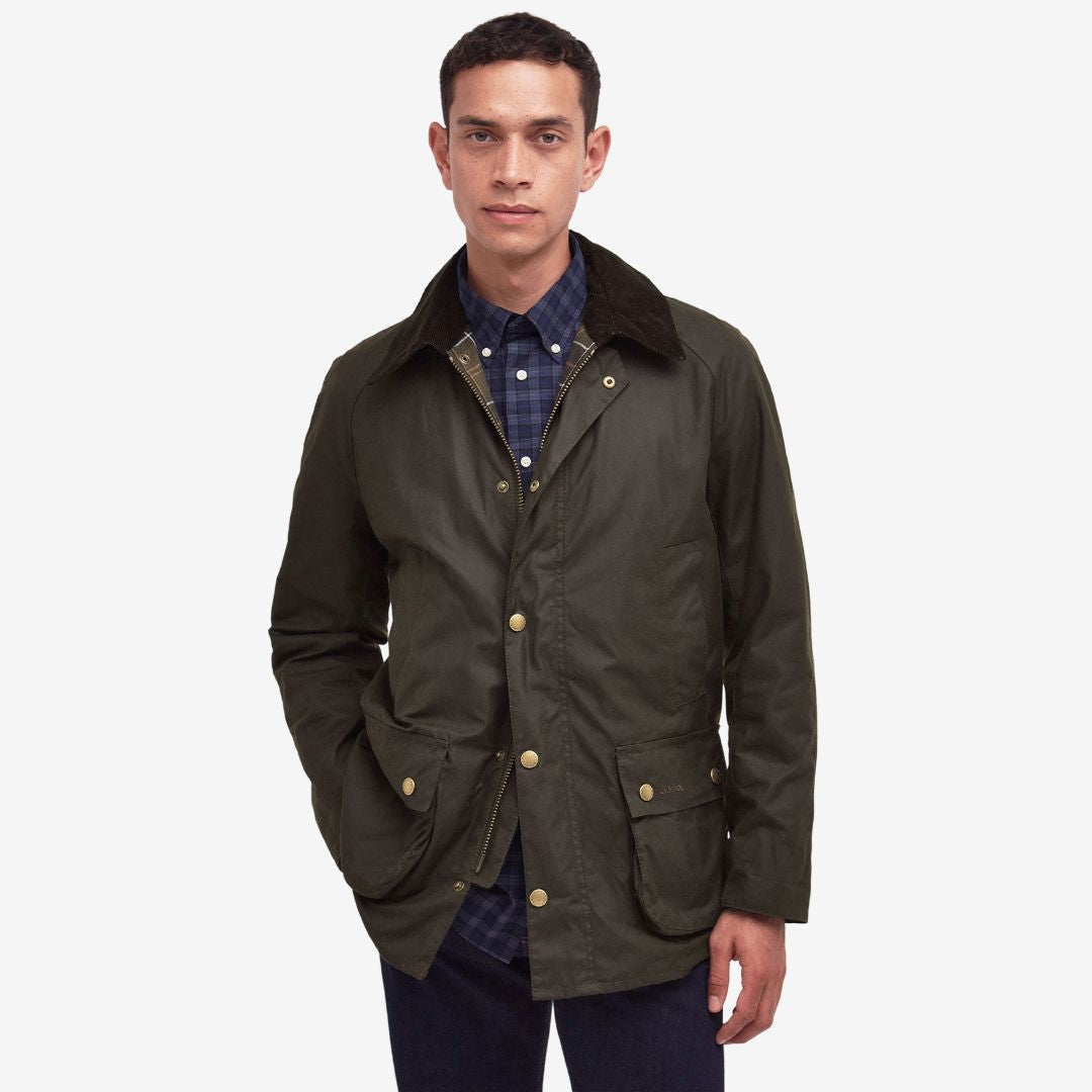 Barbour Men's Ashby Waxed Jacket in Olive