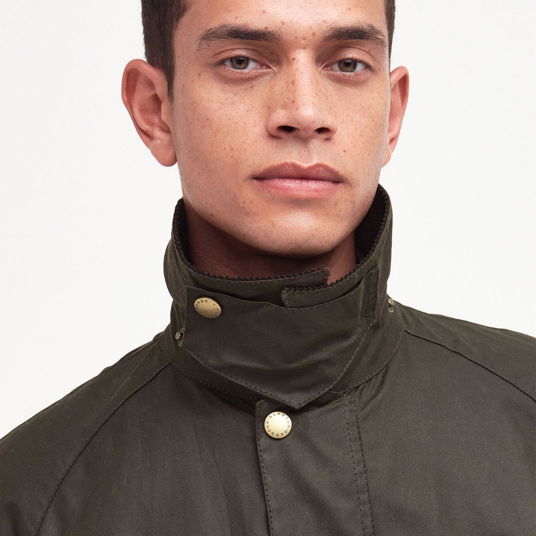 Barbour Men's Ashby Waxed Jacket in Olive