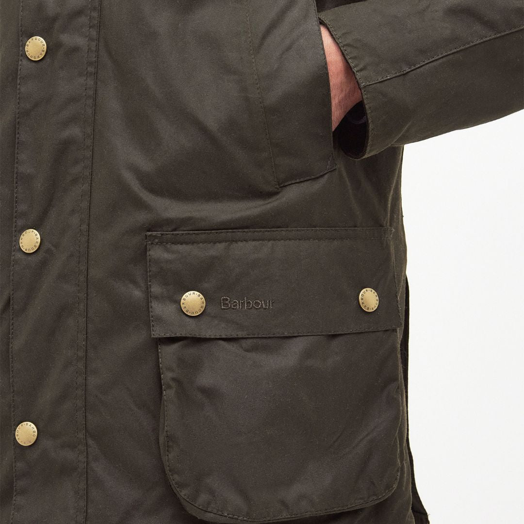 Barbour Men's Ashby Waxed Jacket in Olive