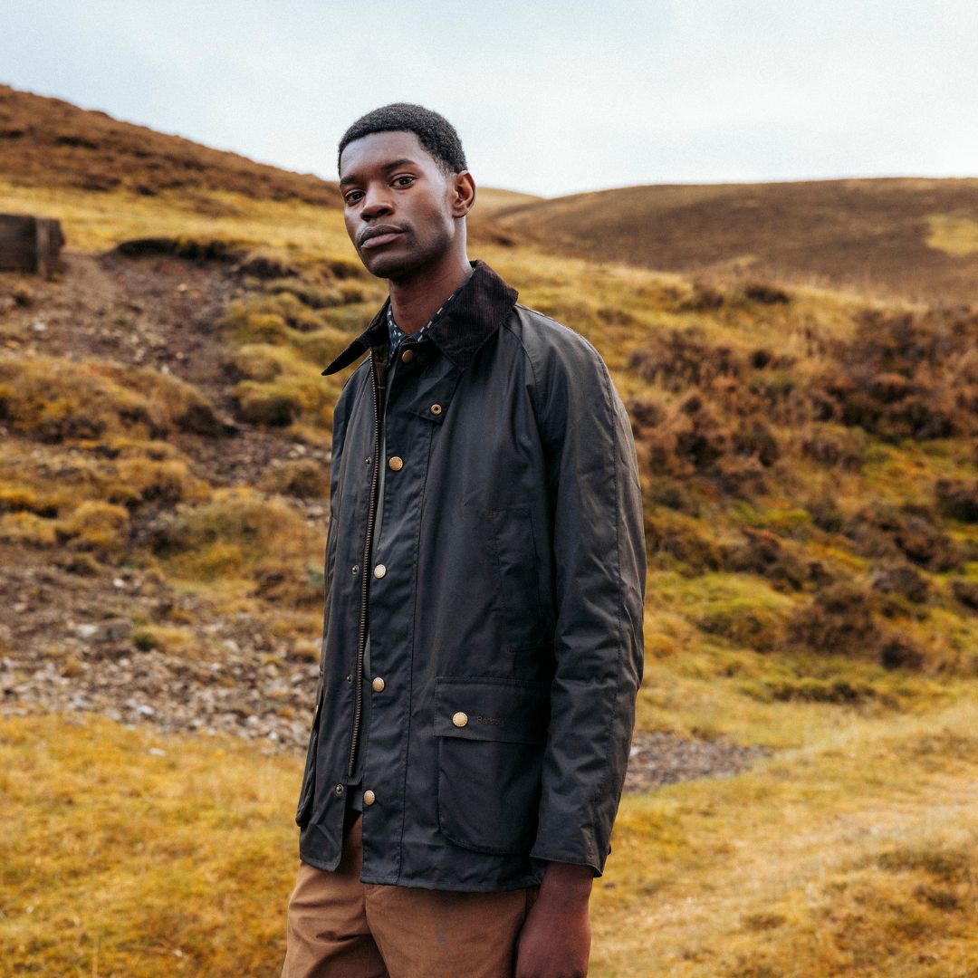 Barbour Men's Ashby Waxed Jacket in Olive