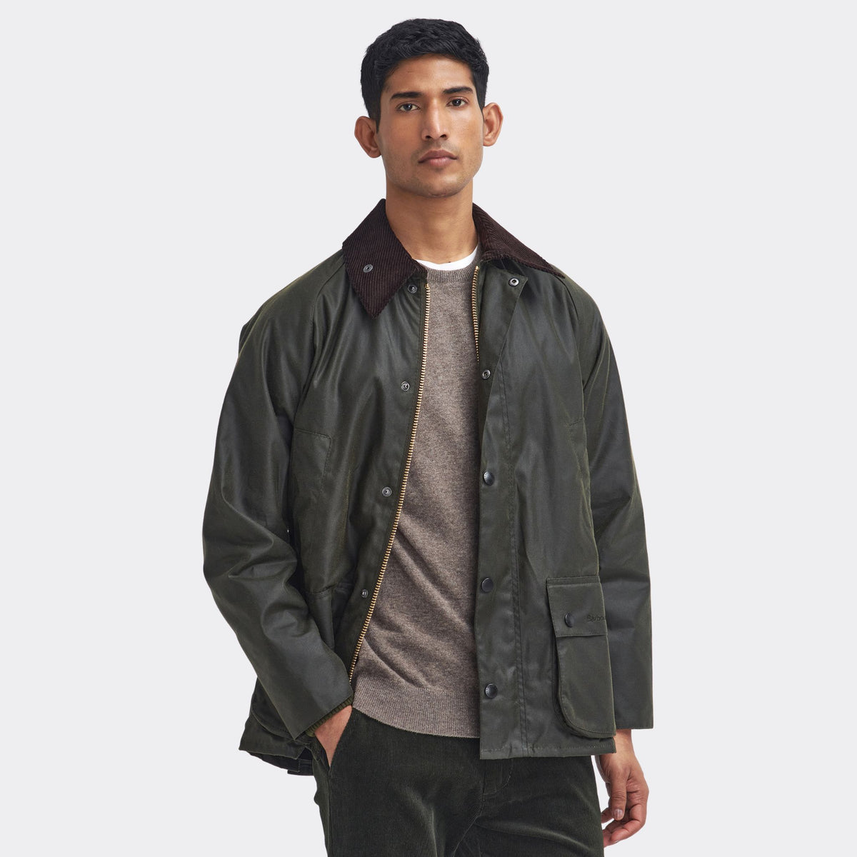 Barbour Men's Bedale Waxed Jacket in Archive Olive