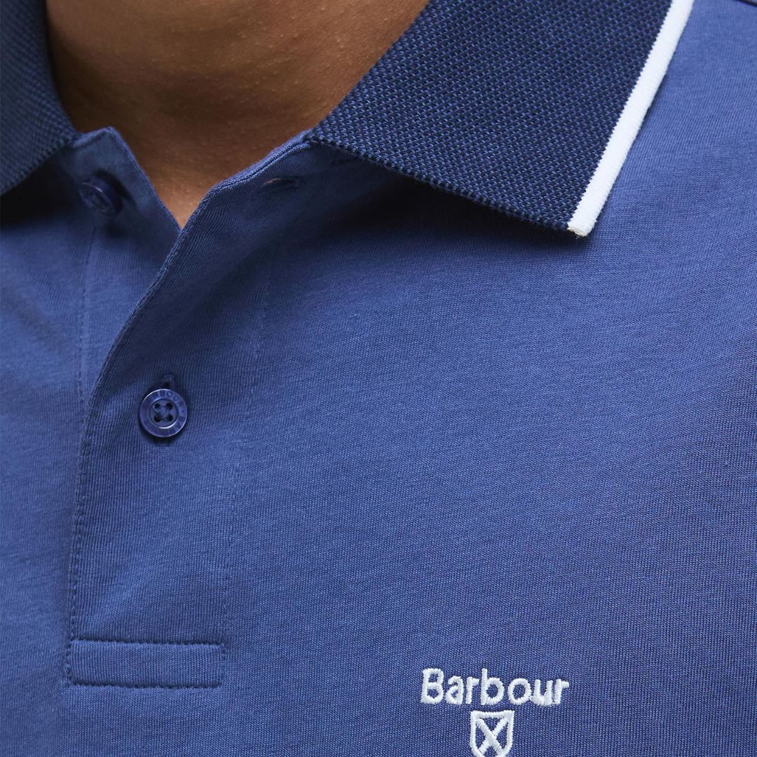 Barbour Men's Cornsay Short-Sleeved Polo Shirt in Oceana