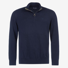 Barbour Men's Cotton Half-Zip Jumper in Navy