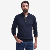 Barbour Men's Cotton Half-Zip Jumper in Navy