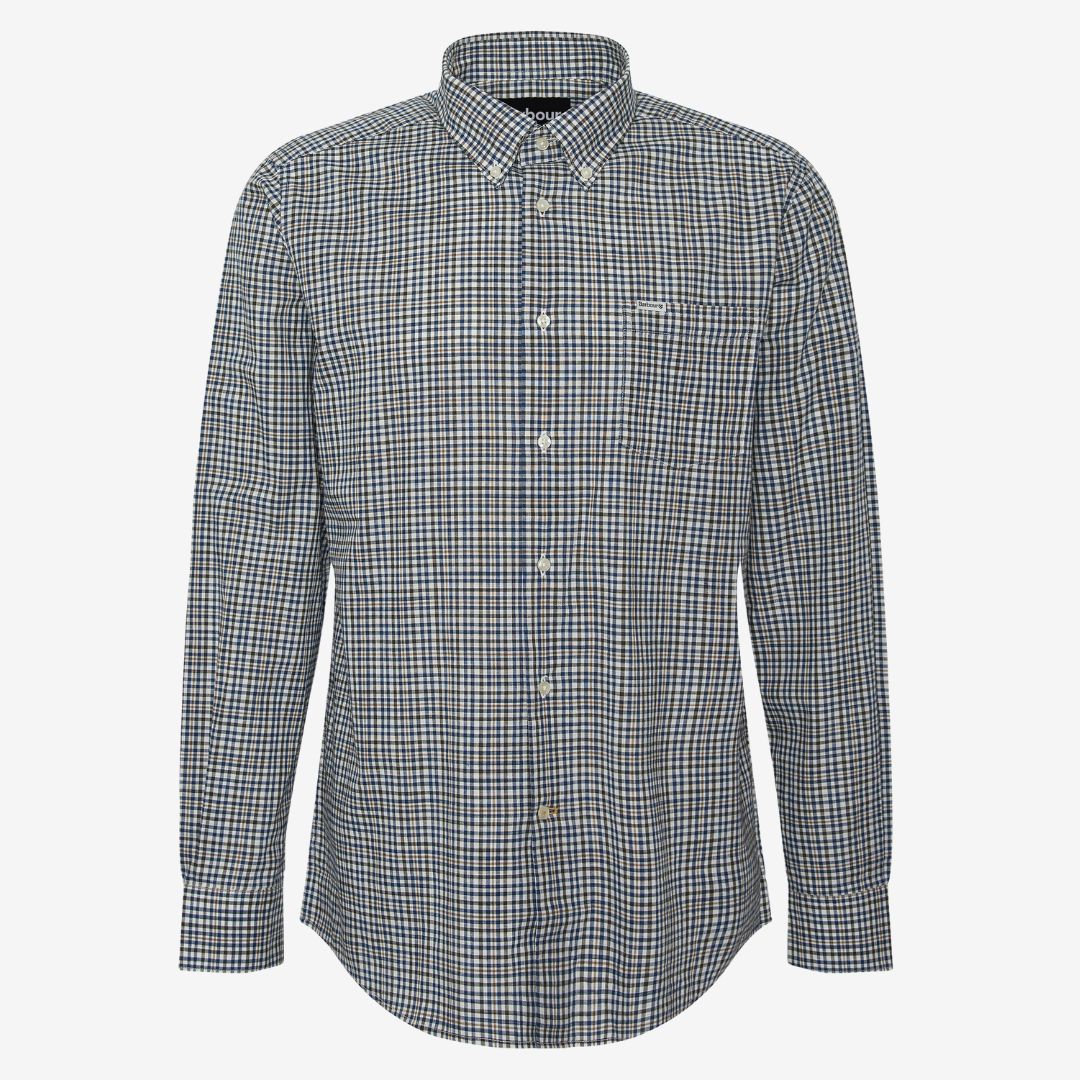 Barbour Men's Durand Regular Long-Sleeved Shirt in Olive