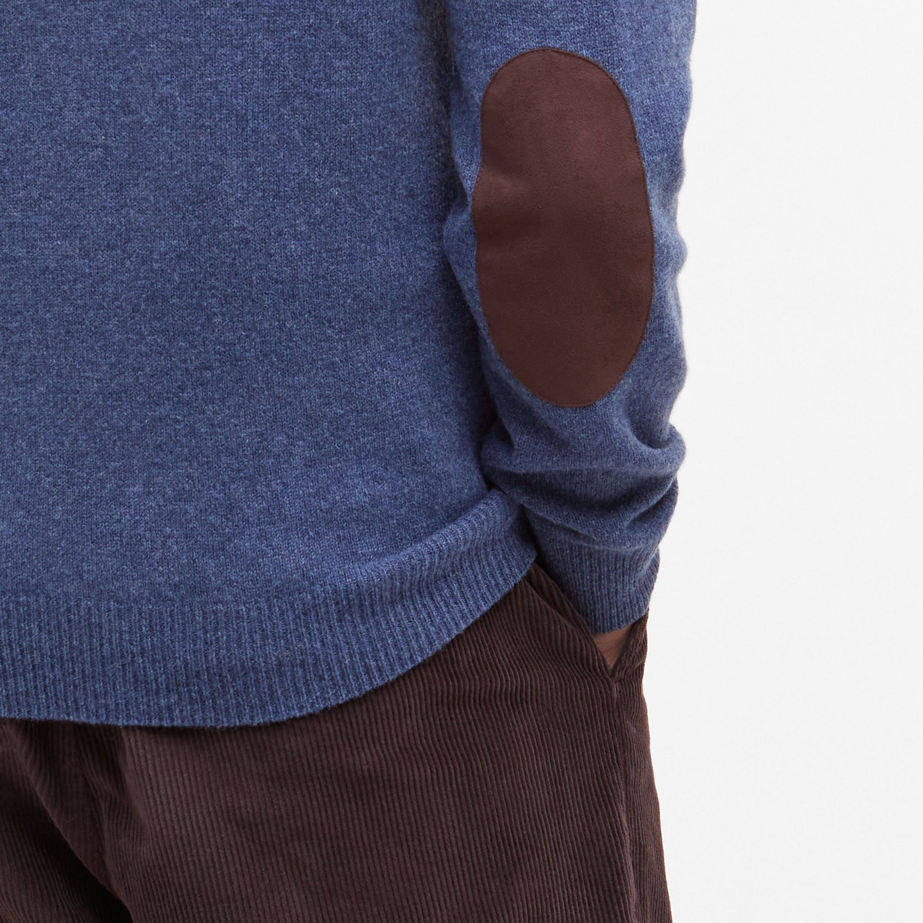 Barbour Men's Essential Crew Neck Jumper in Dark Indigo