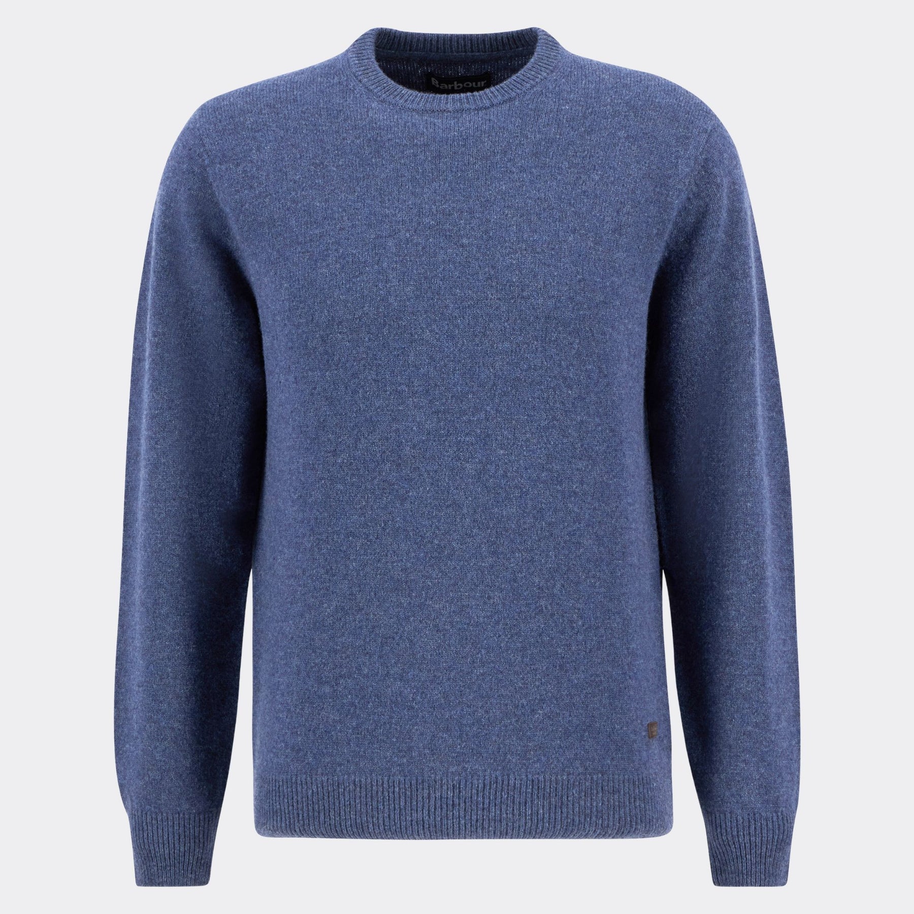 Barbour Men's Essential Crew Neck Jumper in Dark Indigo
