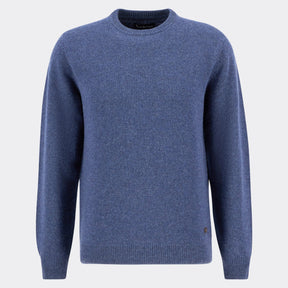 Barbour Men's Essential Crew Neck Jumper in Dark Indigo