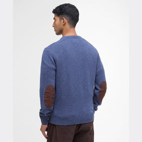 Barbour Men's Essential Crew Neck Jumper in Dark Indigo