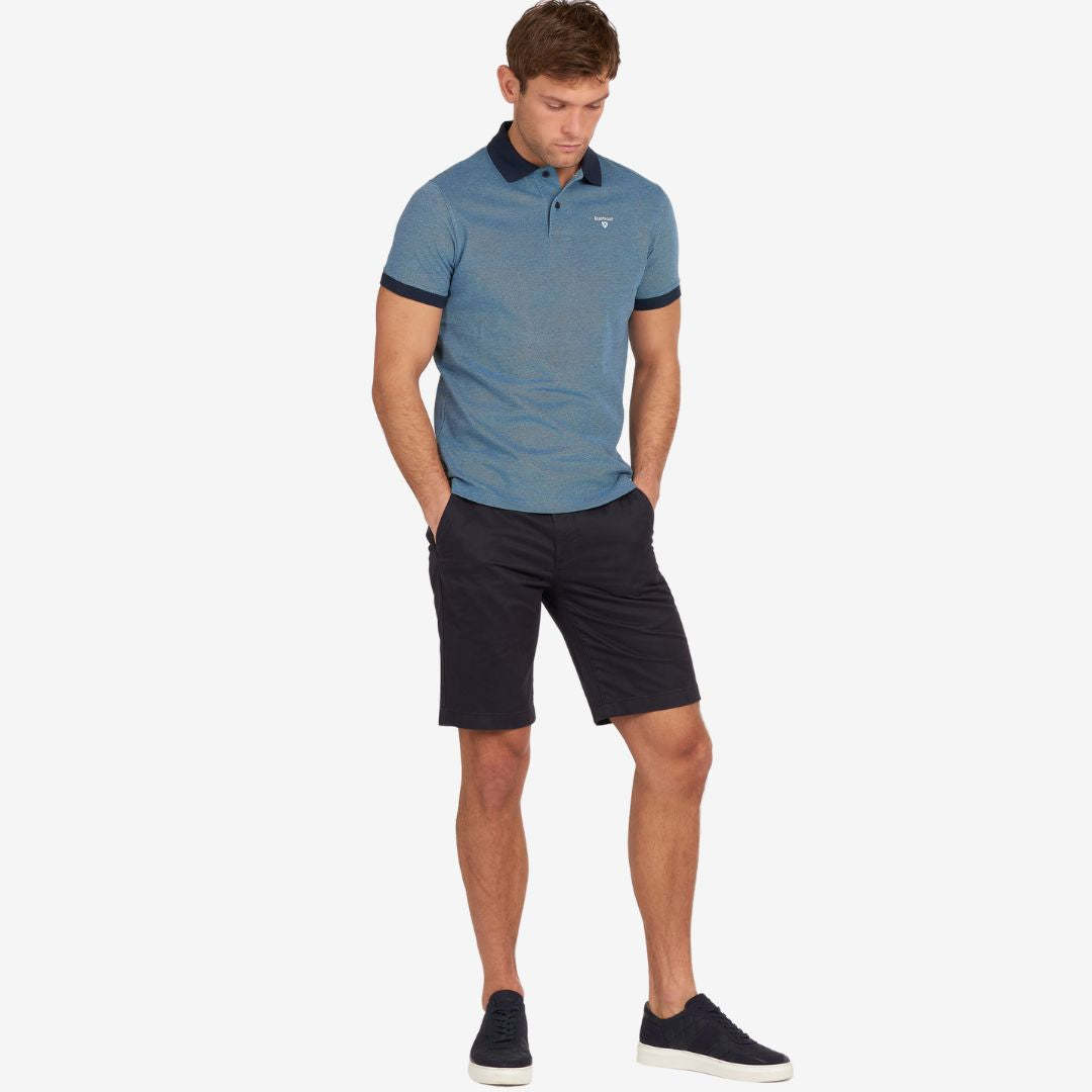 Barbour Men's Essential Sports Mix Short-Sleeved Polo Shirt in Navy