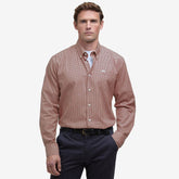 Barbour Men's Finwell Tailored Long-Sleeved Shirt in Rust