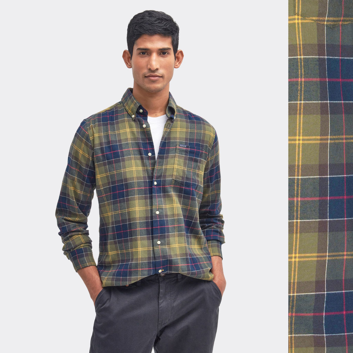 Barbour Men's Fortrose Tailored Long-Sleeved Shirt in Classic Tartan