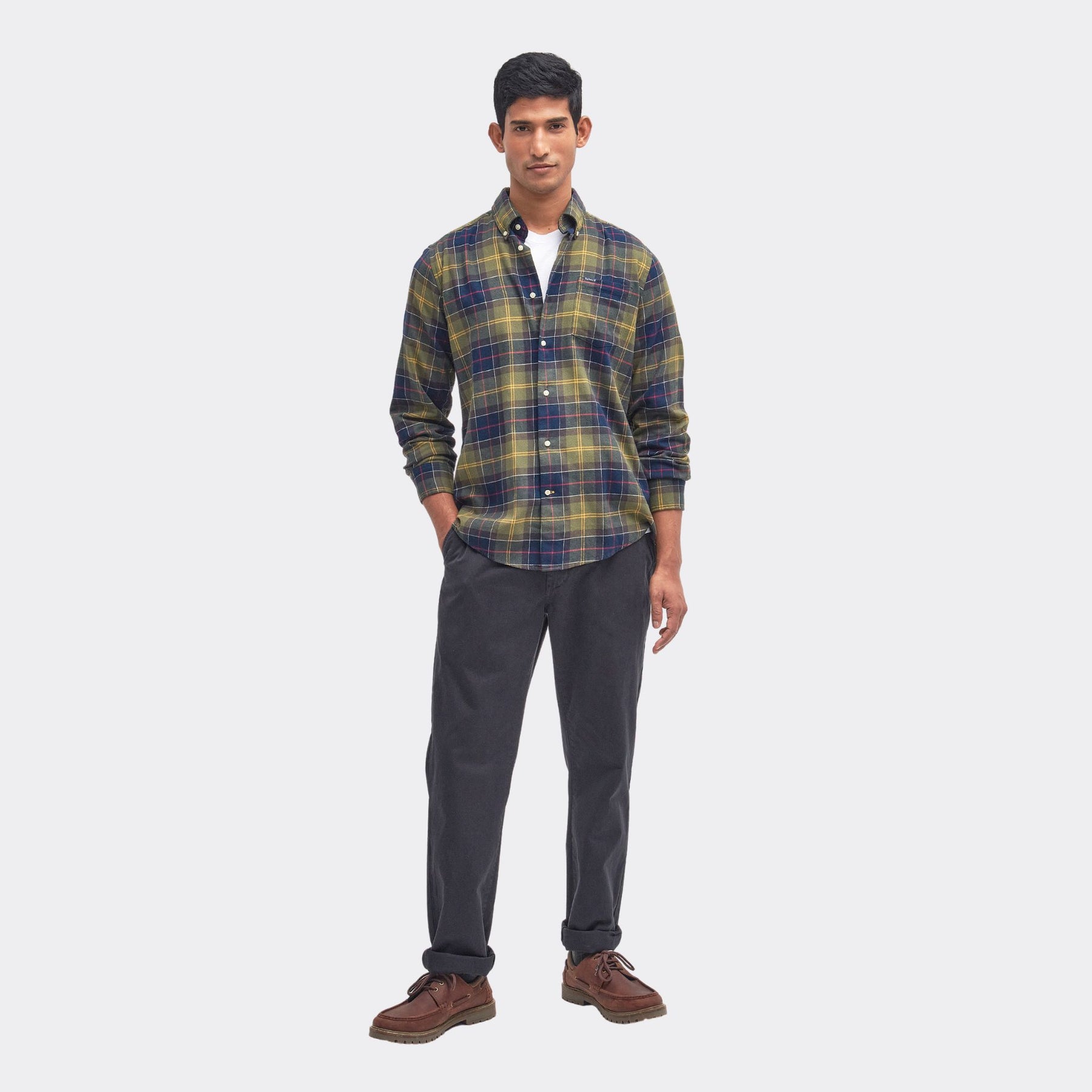 Barbour Men's Fortrose Tailored Long-Sleeved Shirt in Classic Tartan