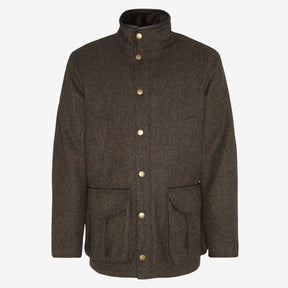 Barbour Men's Hereford Tweed Wool Jacket in Olive