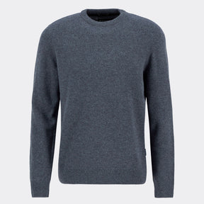 Barbour Men's Holden Crew Neck Jumper in Mid Grey Marl