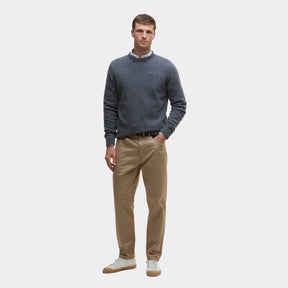 Barbour Men's Holden Crew Neck Jumper in Mid Grey Marl