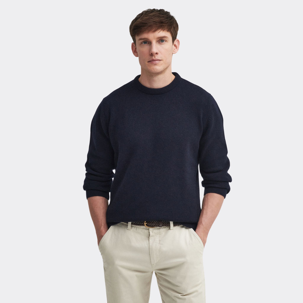 Barbour Men's Holden Crew Neck Jumper in Navy