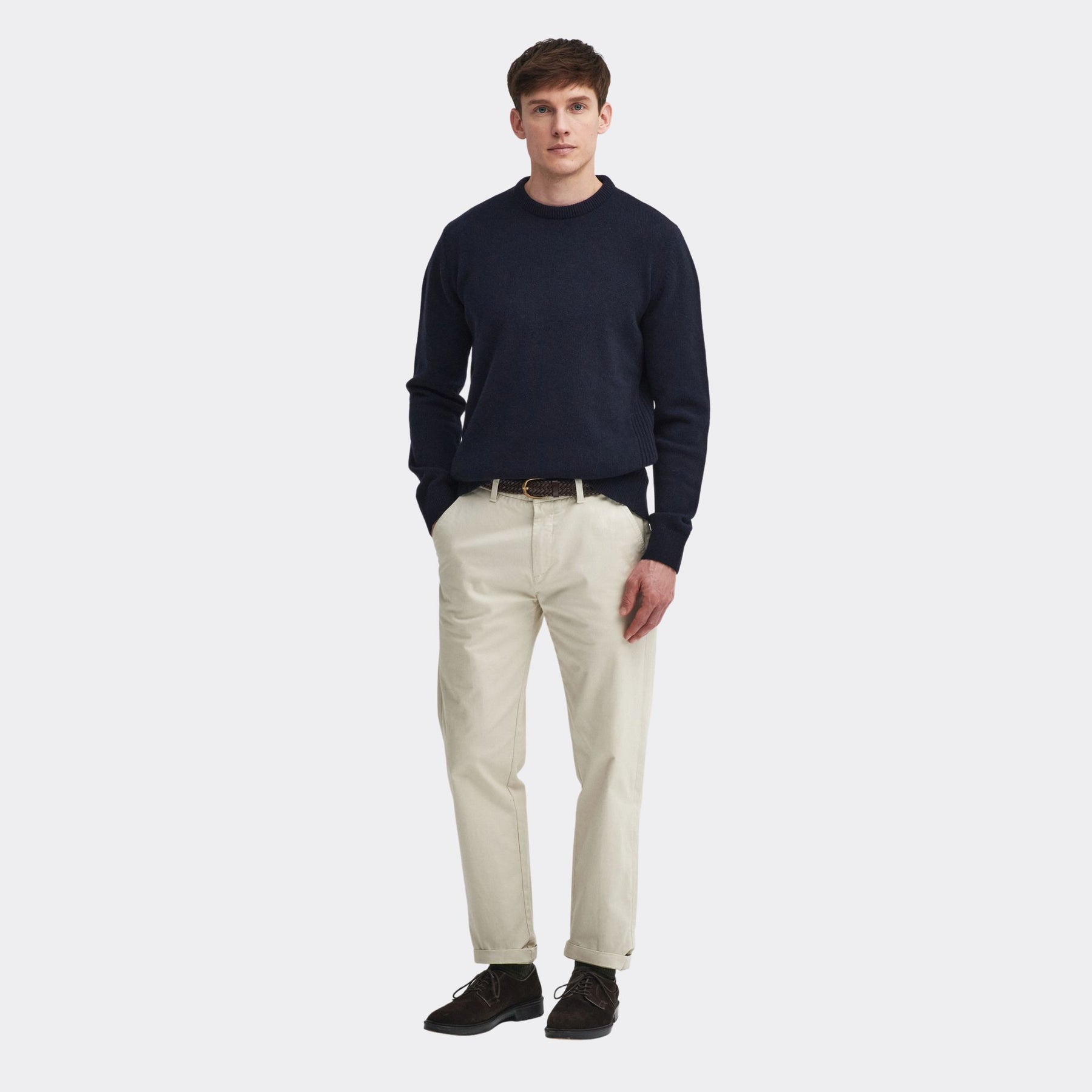 Barbour Men's Holden Crew Neck Jumper in Navy