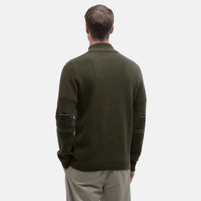 Barbour Men's Holden Half Zip Jumper in Olive