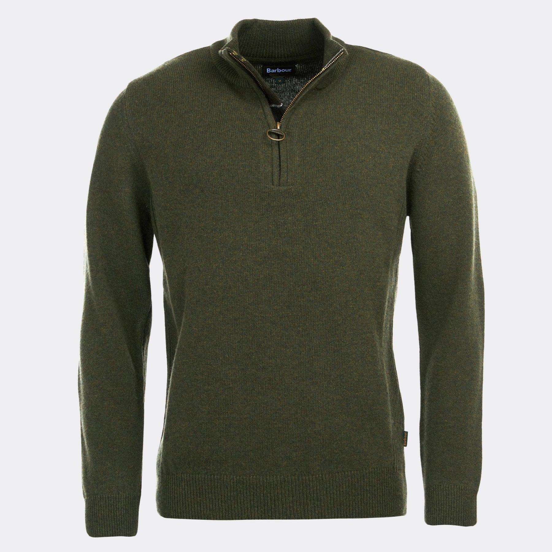 Barbour Men's Holden Half Zip Jumper in Olive
