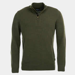 Barbour Men's Holden Half Zip Jumper in Olive