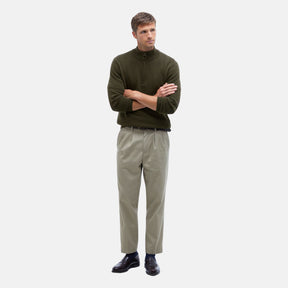 Barbour Men's Holden Half Zip Jumper in Olive