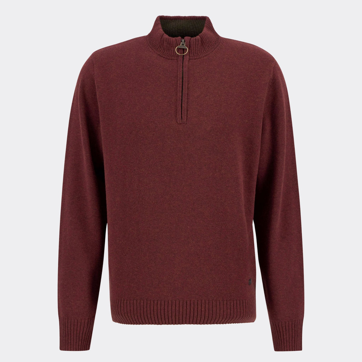 Barbour Men's Kelson Half-Zip Jumper in Fired Brick