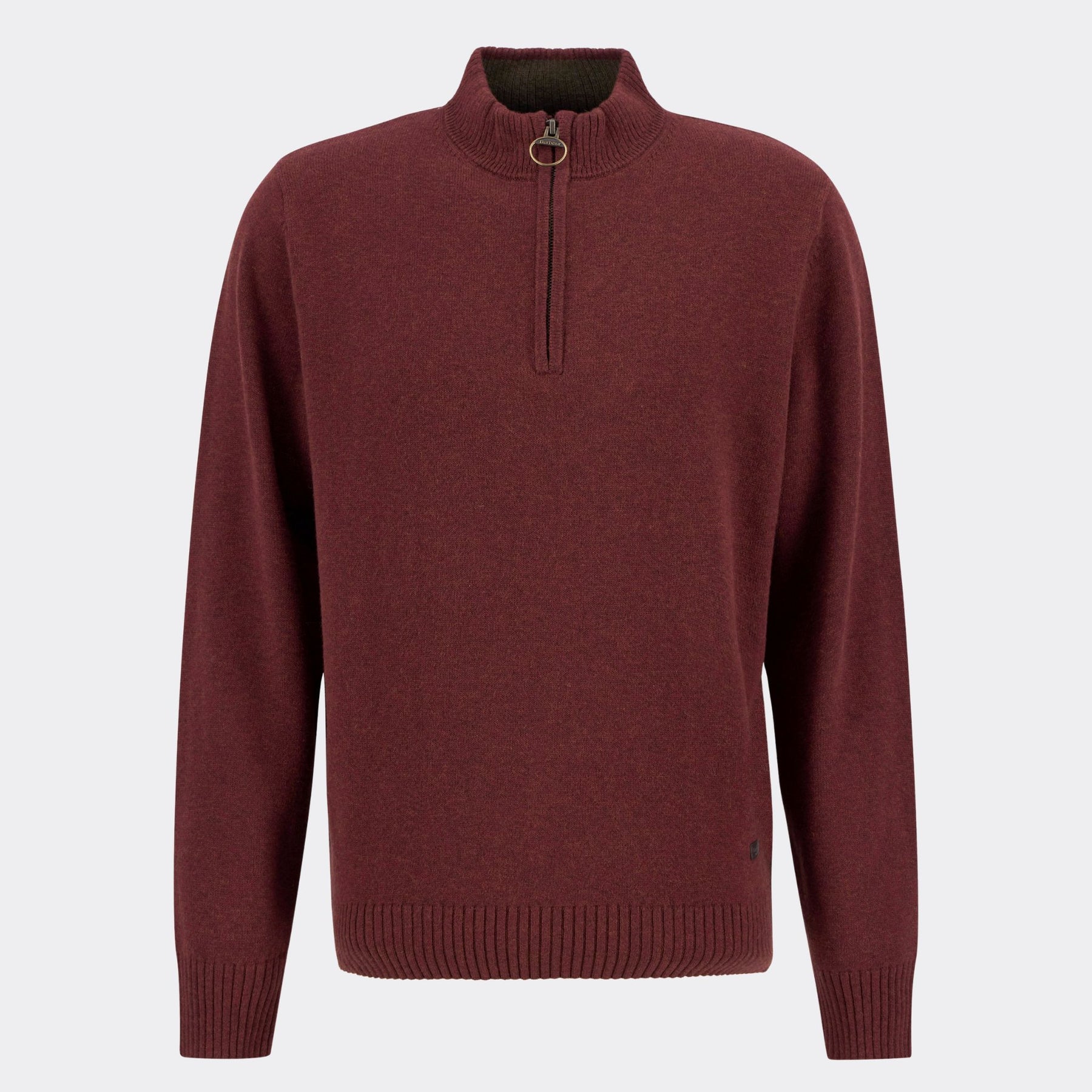 Barbour Men's Kelson Half-Zip Jumper in Fired Brick