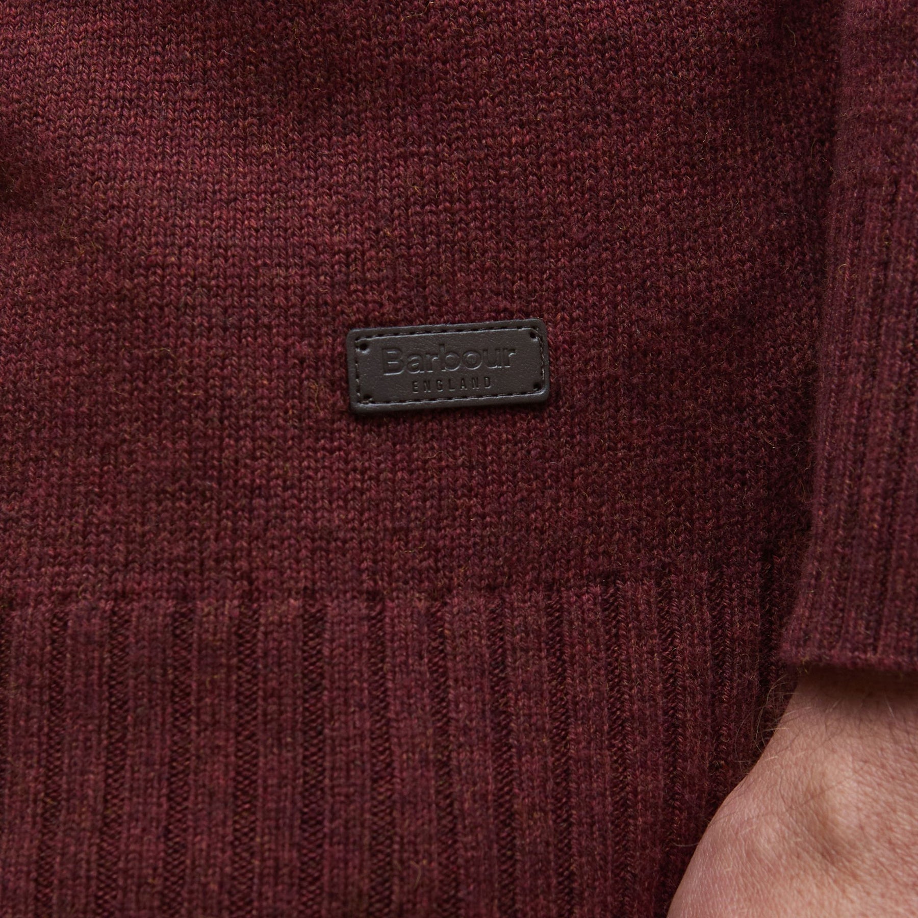 Barbour Men's Kelson Half-Zip Jumper in Fired Brick