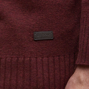 Barbour Men's Kelson Half-Zip Jumper in Fired Brick