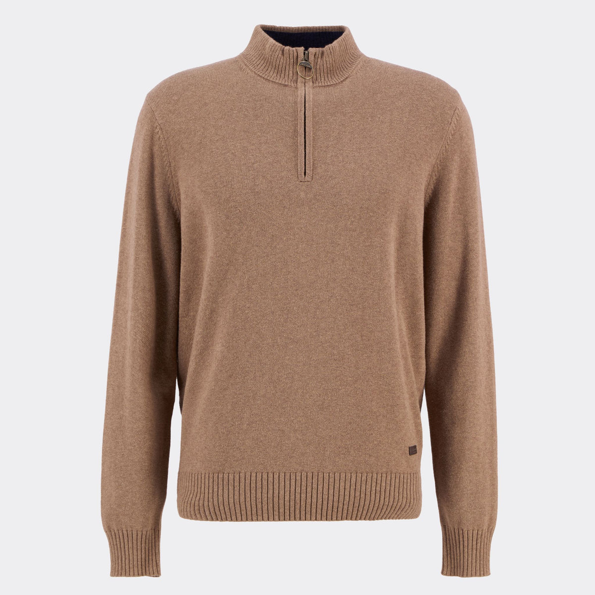 Barbour Men's Kelson Half-Zip Jumper in Stone