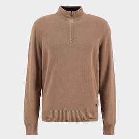 Barbour Men's Kelson Half-Zip Jumper in Stone