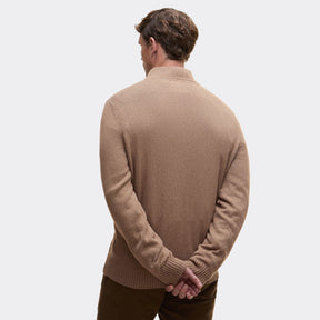 Barbour Men's Kelson Half-Zip Jumper in Stone