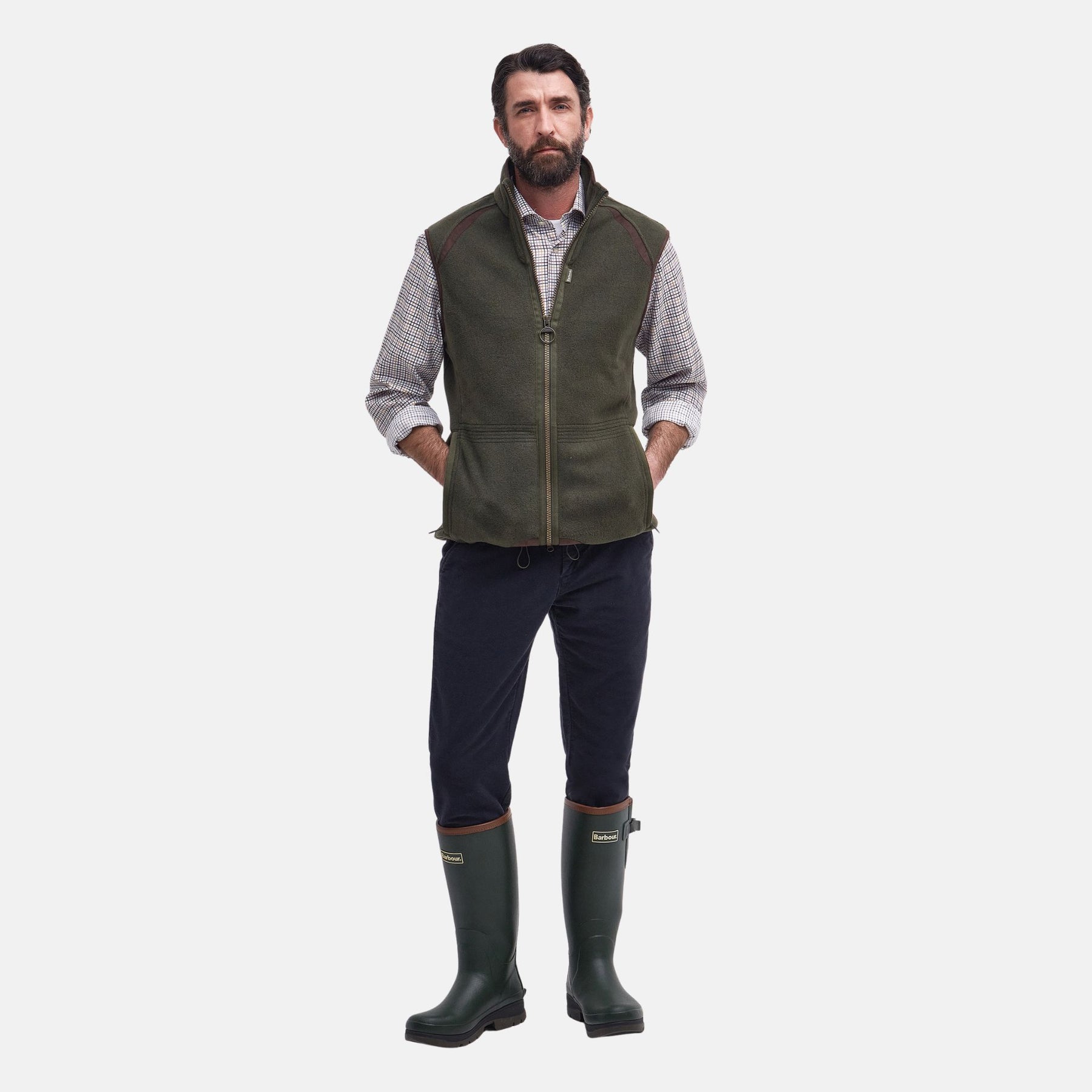 Barbour Men's Langdale Fleece Gilet in Olive
