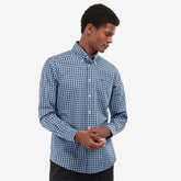 Barbour Men's Merryton Tailored Long-Sleeved Shirt in Blue