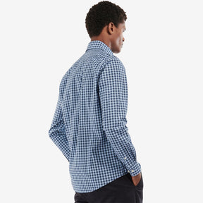 Barbour Men's Merryton Tailored Long-Sleeved Shirt in Blue