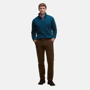 Barbour Men's Nelson Half-Zip Jumper in Mallard Green