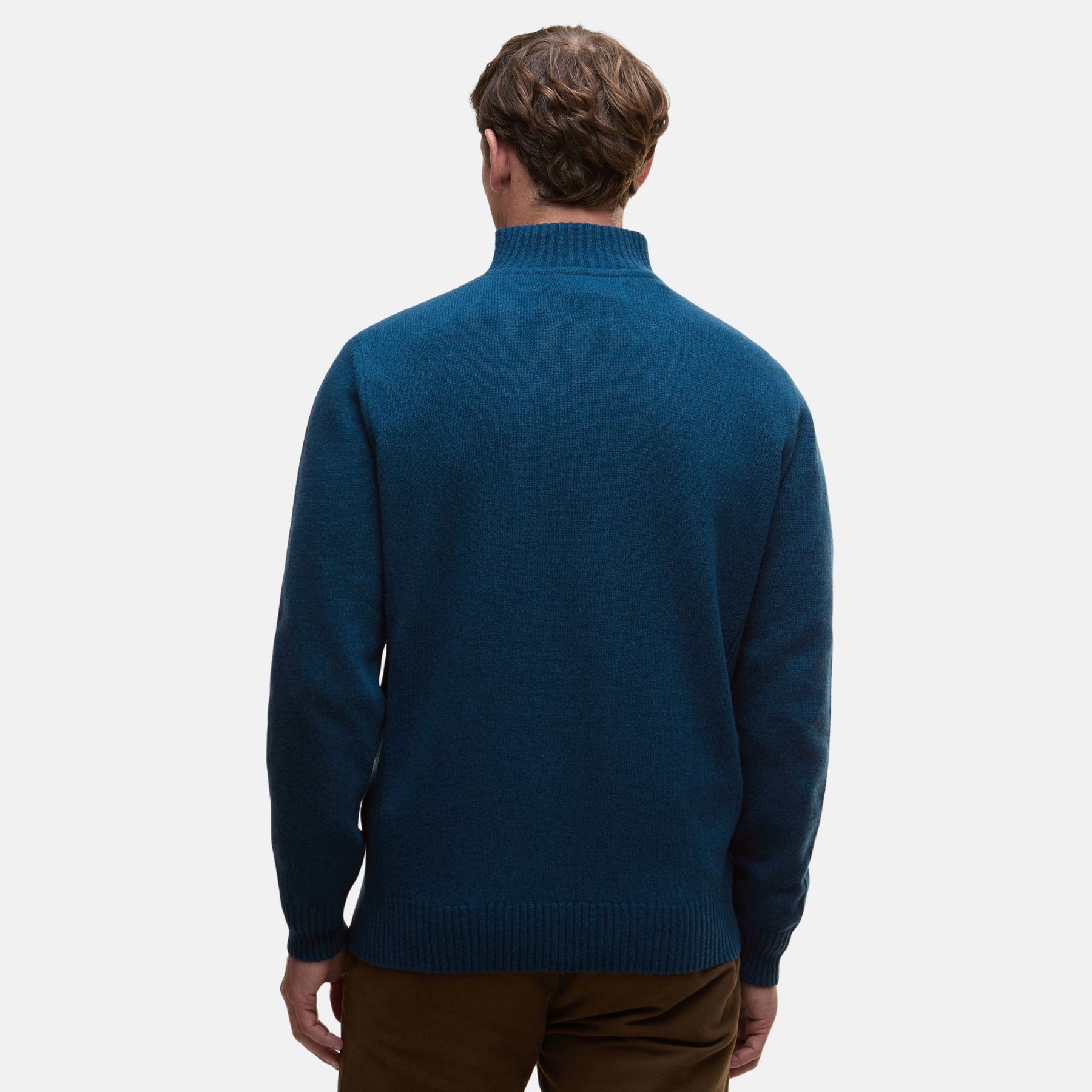 Barbour Men's Nelson Half-Zip Jumper in Mallard Green
