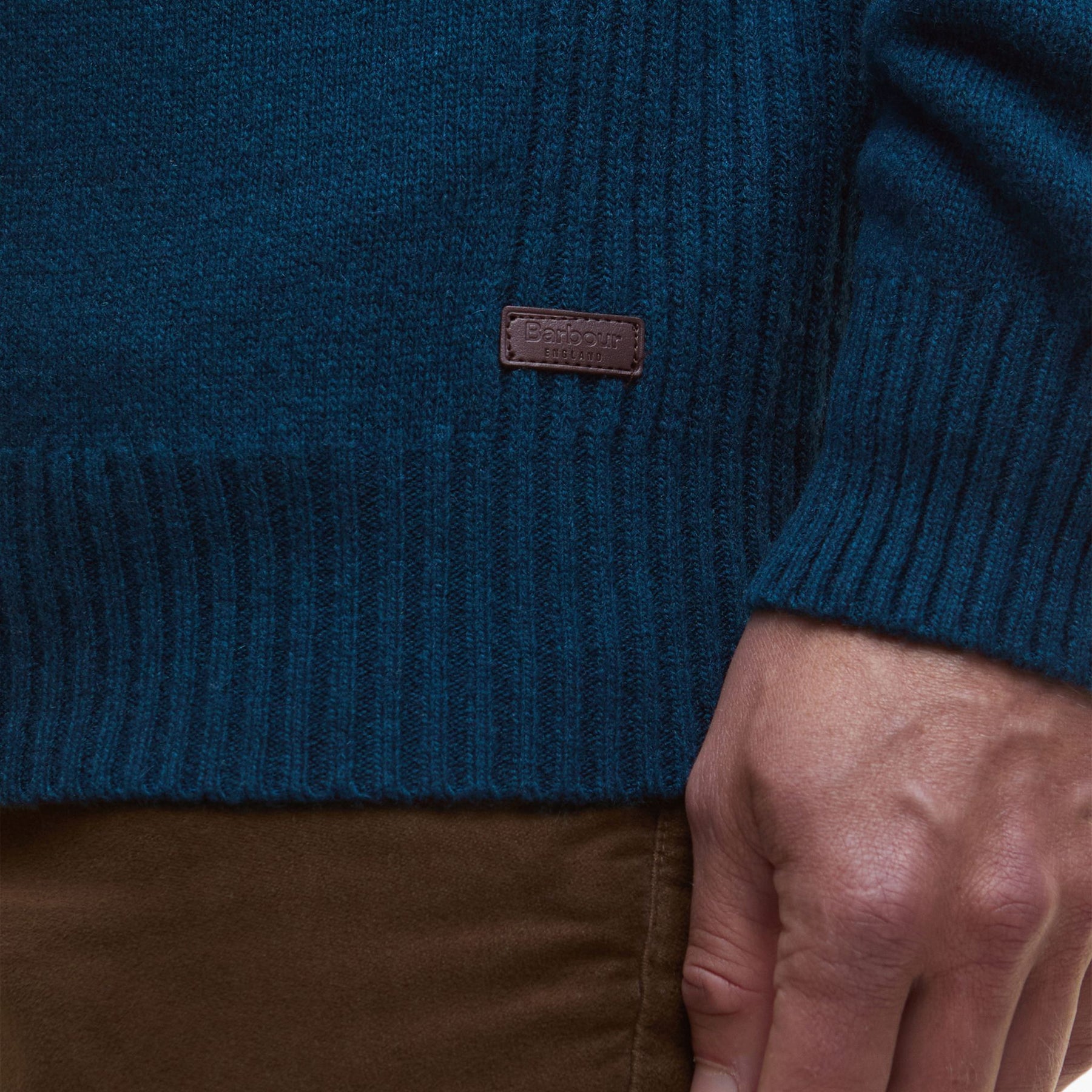 Barbour Men's Nelson Half-Zip Jumper in Mallard Green