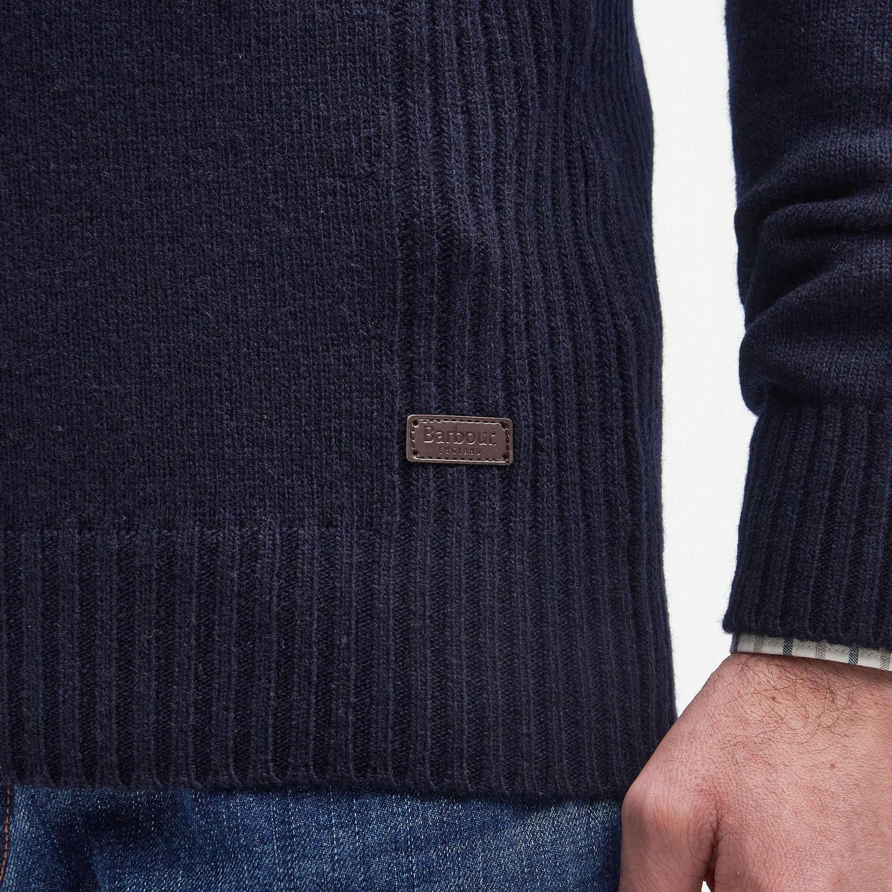 Barbour Men's Nelson Half-Zip Jumper in Navy