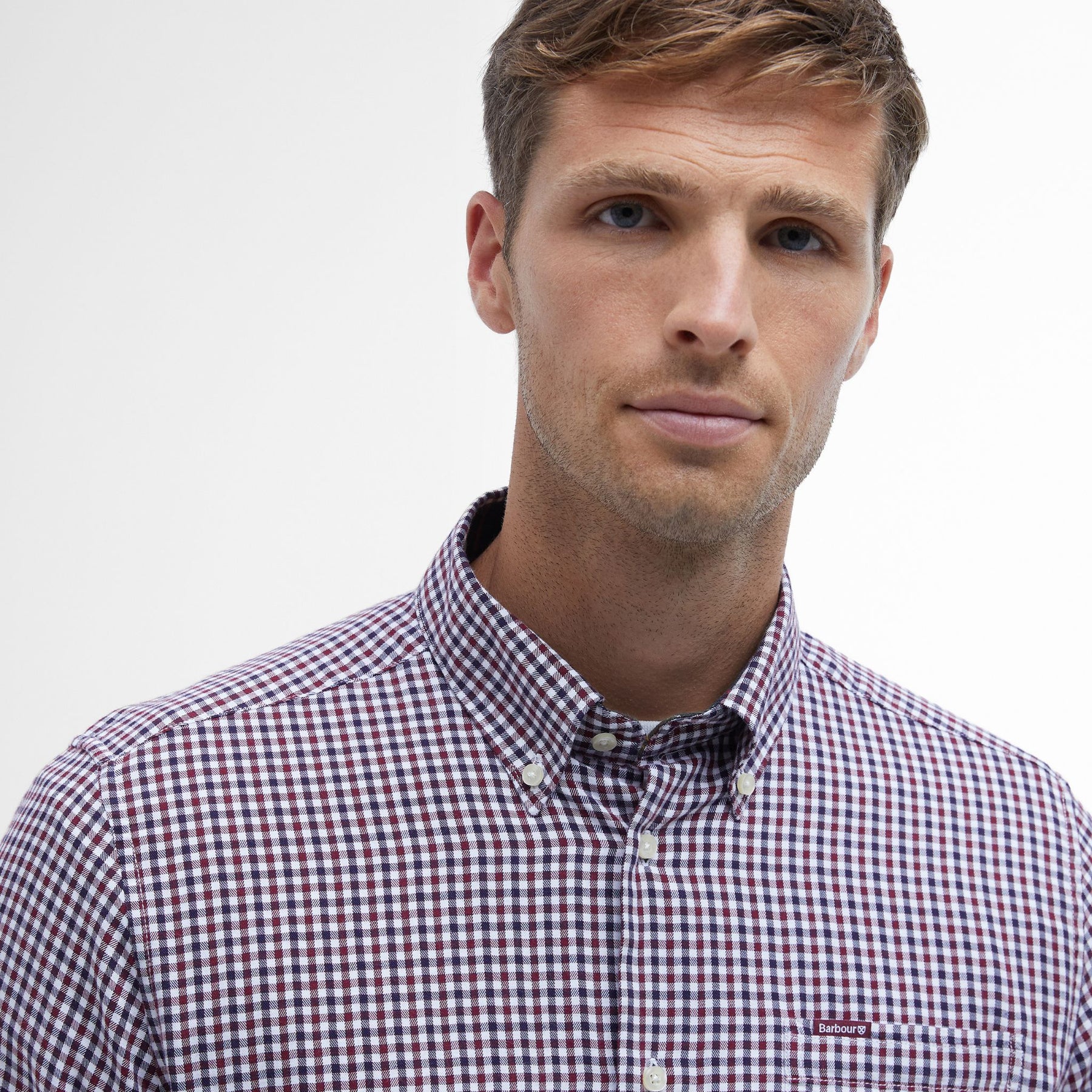 Barbour Men's Padshaw Tailored Long-Sleeved Shirt in Rich Red