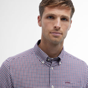 Barbour Men's Padshaw Tailored Long-Sleeved Shirt in Rich Red