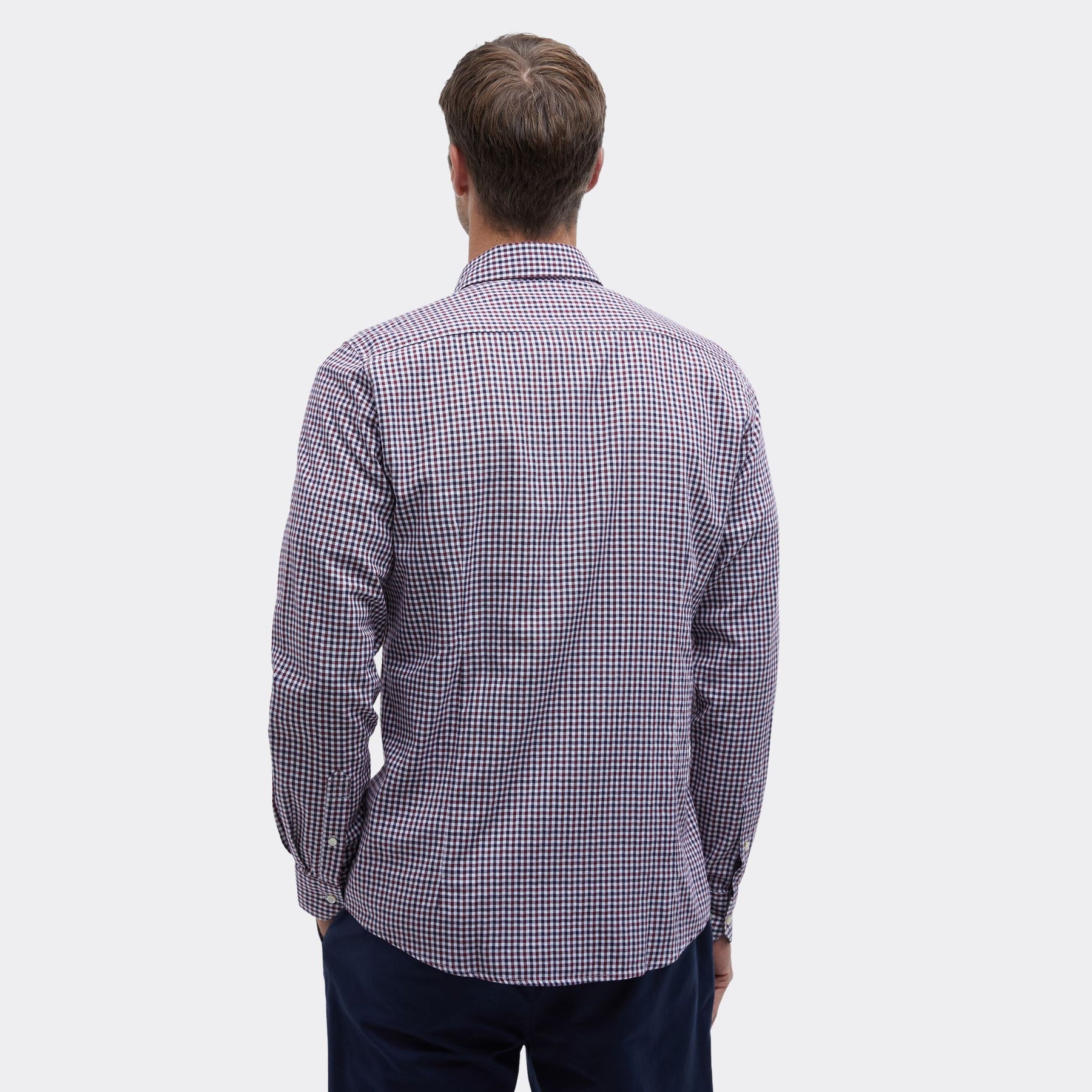 Barbour Men's Padshaw Tailored Long-Sleeved Shirt in Rich Red