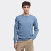 Barbour Men's Pima Cotton Crew Neck Jumper in Bluestone