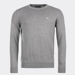 Barbour Men's Pima Cotton Crew Neck Jumper in Grey