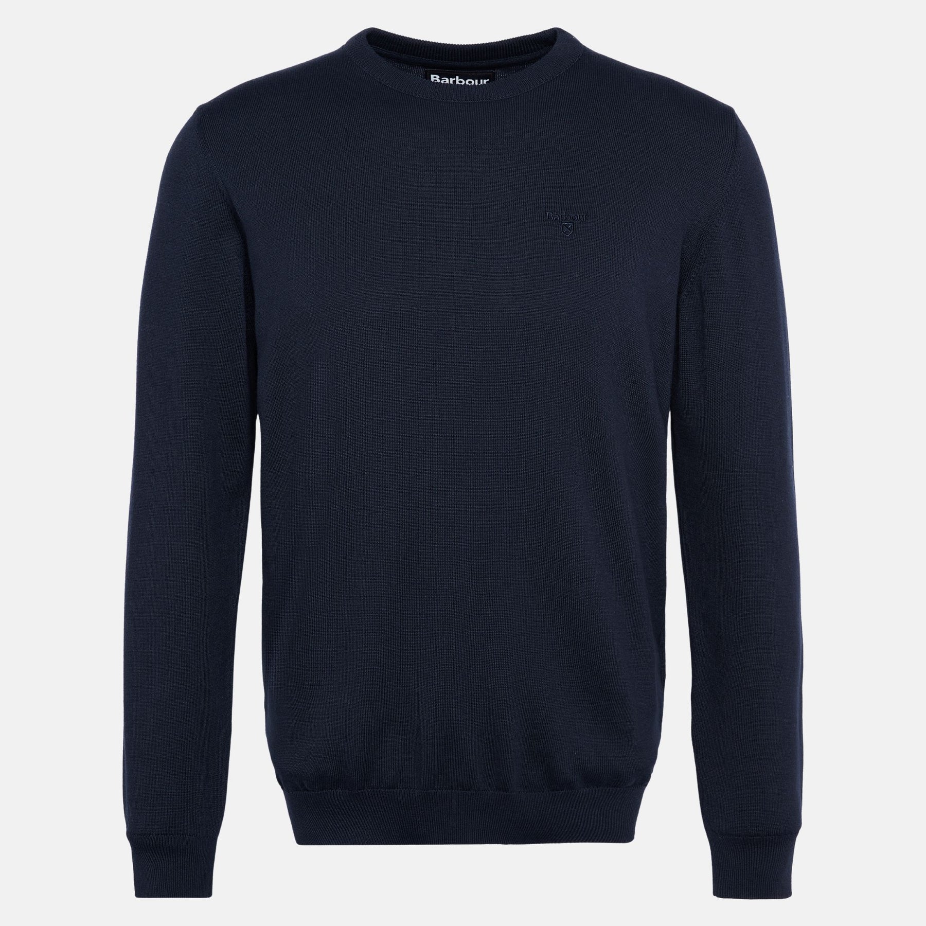 Barbour Men's Pima Cotton Crew Neck Jumper in Navy