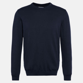 Barbour Men's Pima Cotton Crew Neck Jumper in Navy