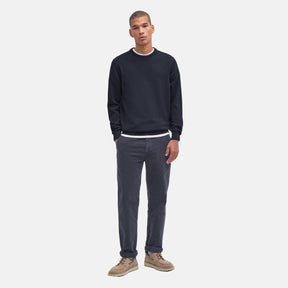 Barbour Men's Pima Cotton Crew Neck Jumper in Navy
