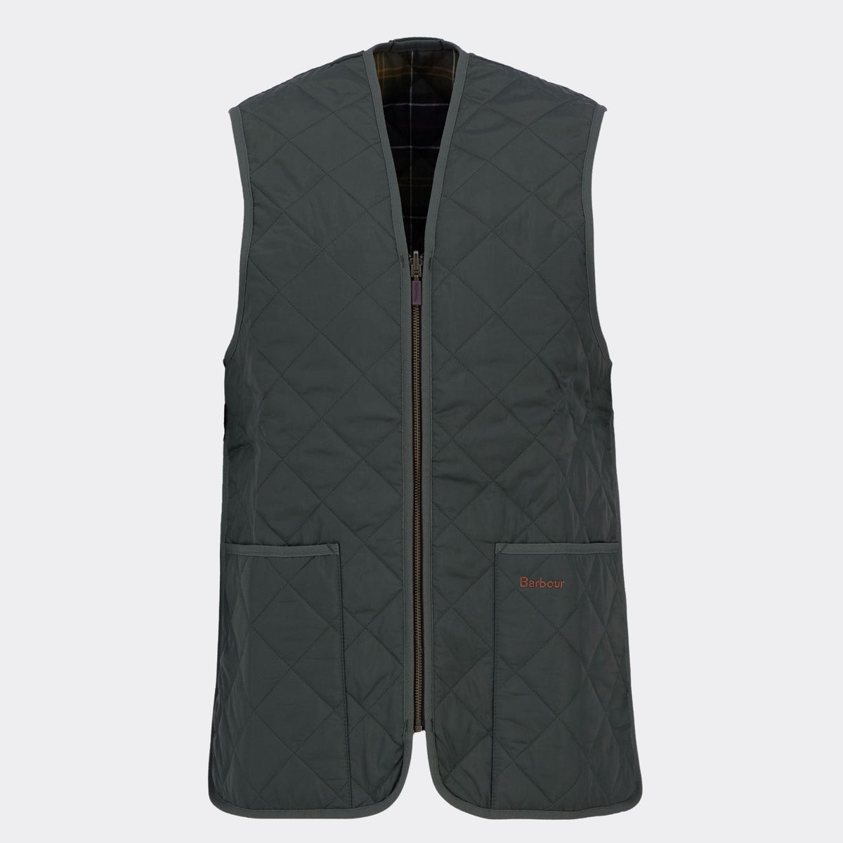 Barbour Men's Quilted Zip-In Liner Gilet in Olive Classic